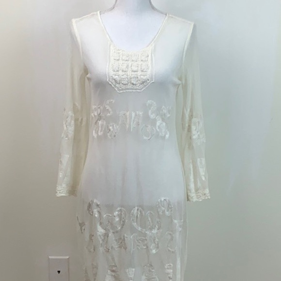Express dress / swim cover embroidered lace mesh - Picture 4 of 9